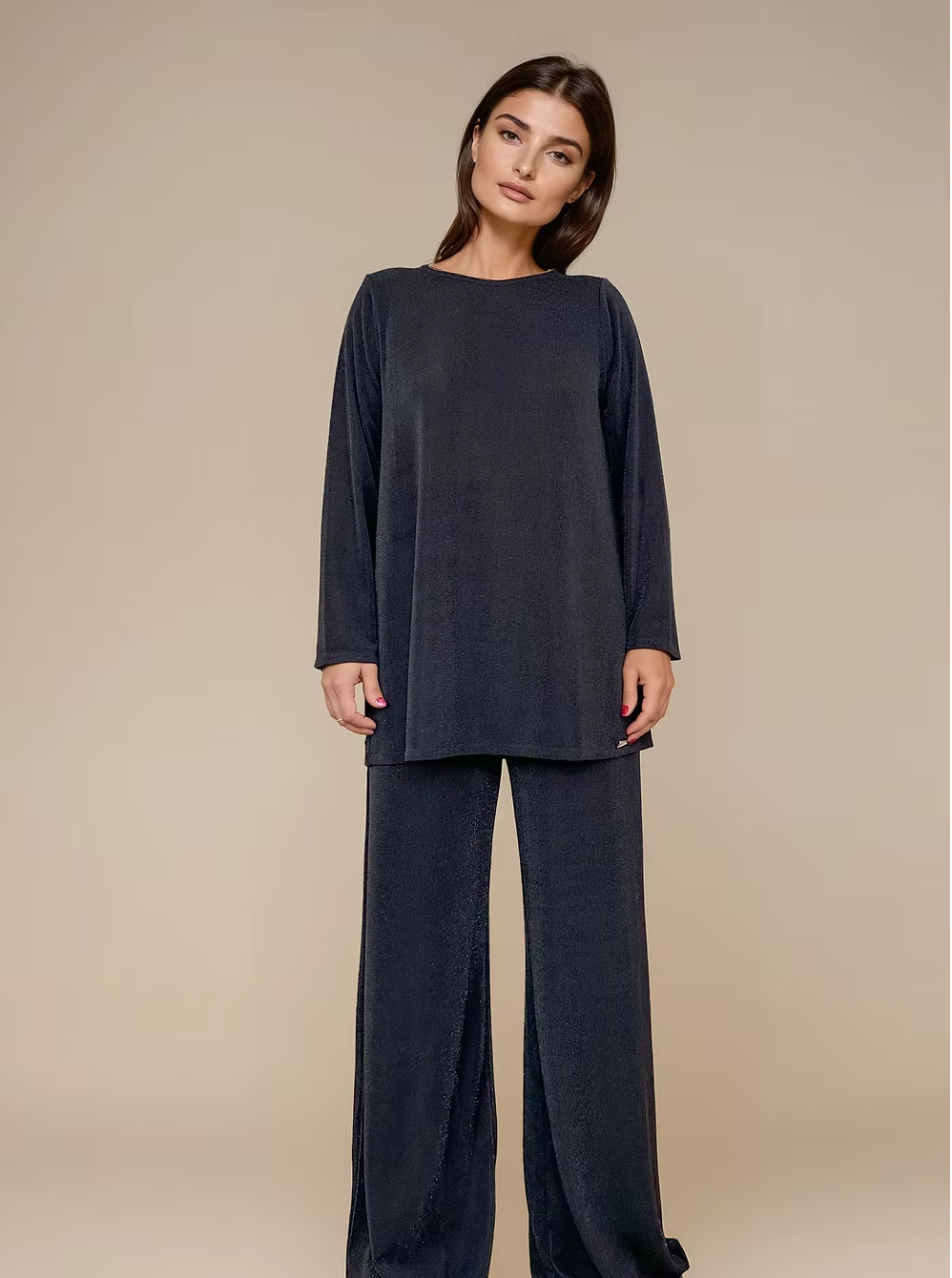 Pantalón MANOLITA Básico Lycra Malla Negro