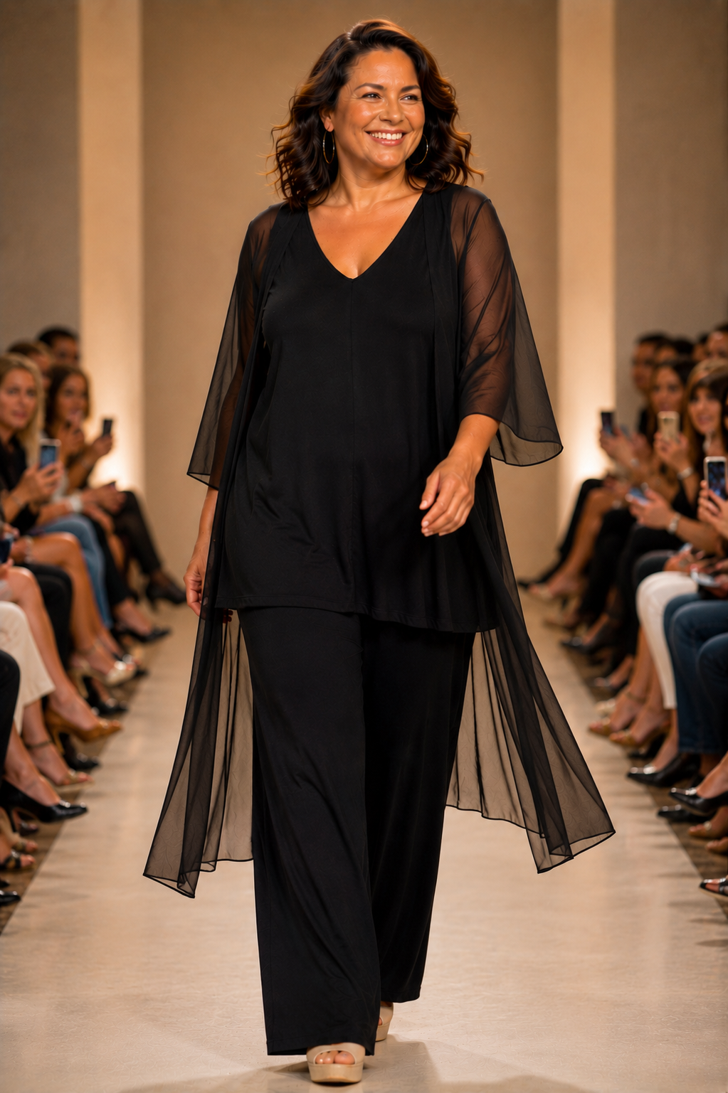 Kimono SAONA TUL Negro