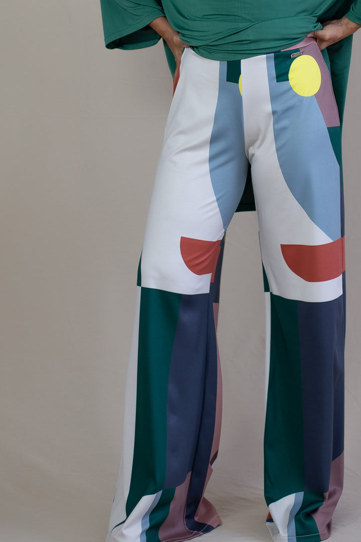 Pantalón MANOLITA de Lycra Estampada Cara