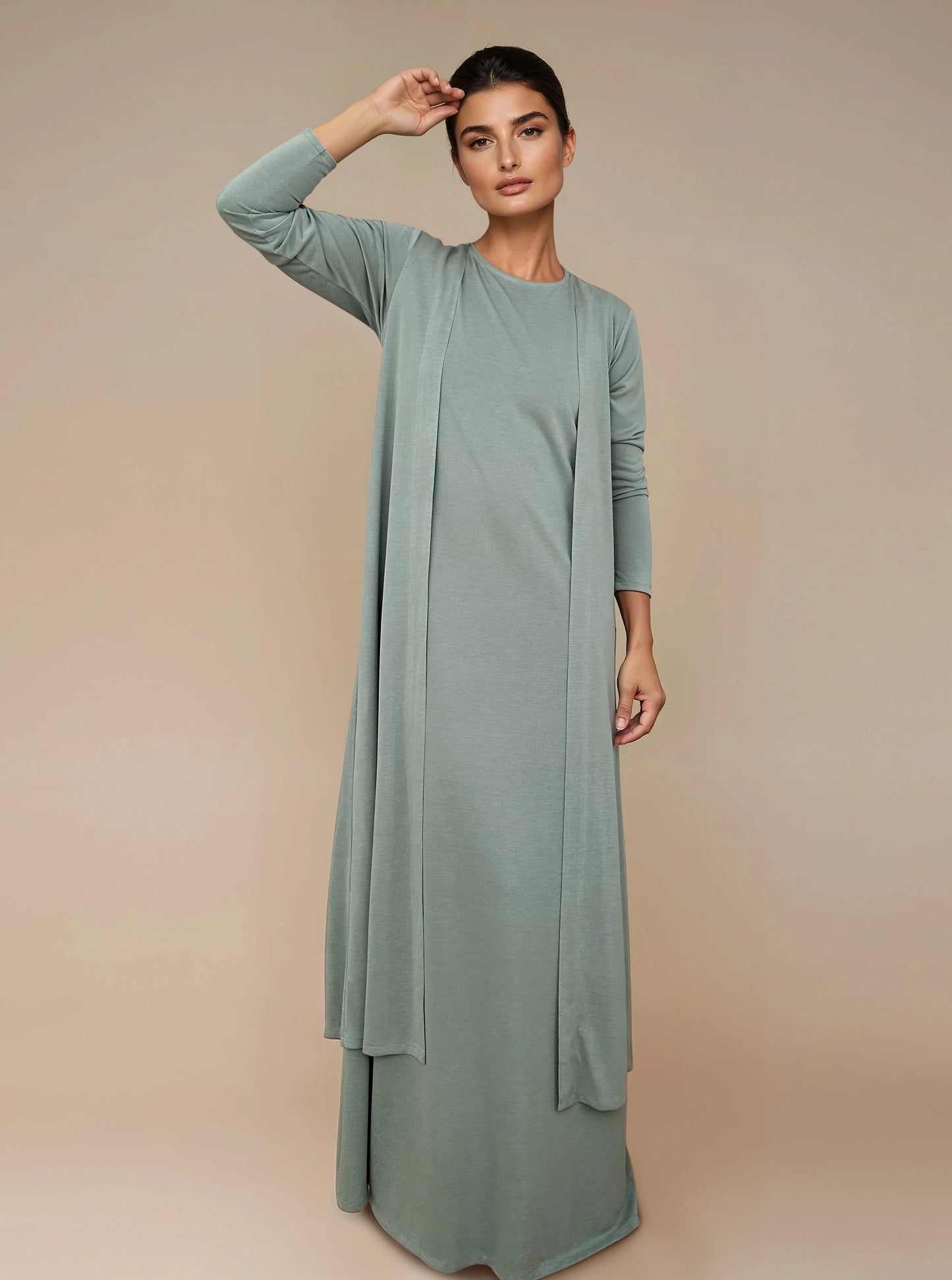 Cárdigan Ligero LULÚ Modal Verde Agua