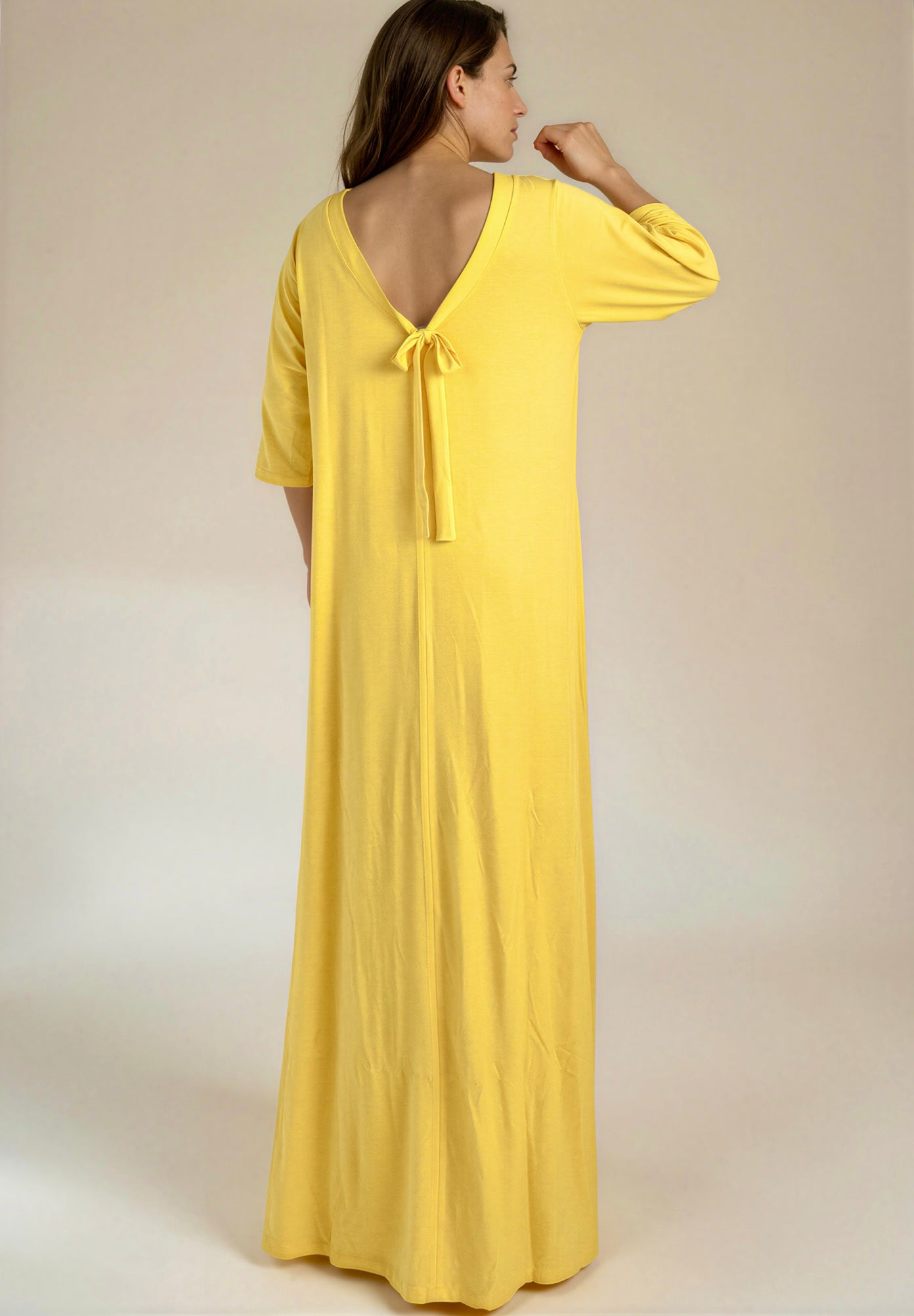 LUSET Long Dress with IKAT Print