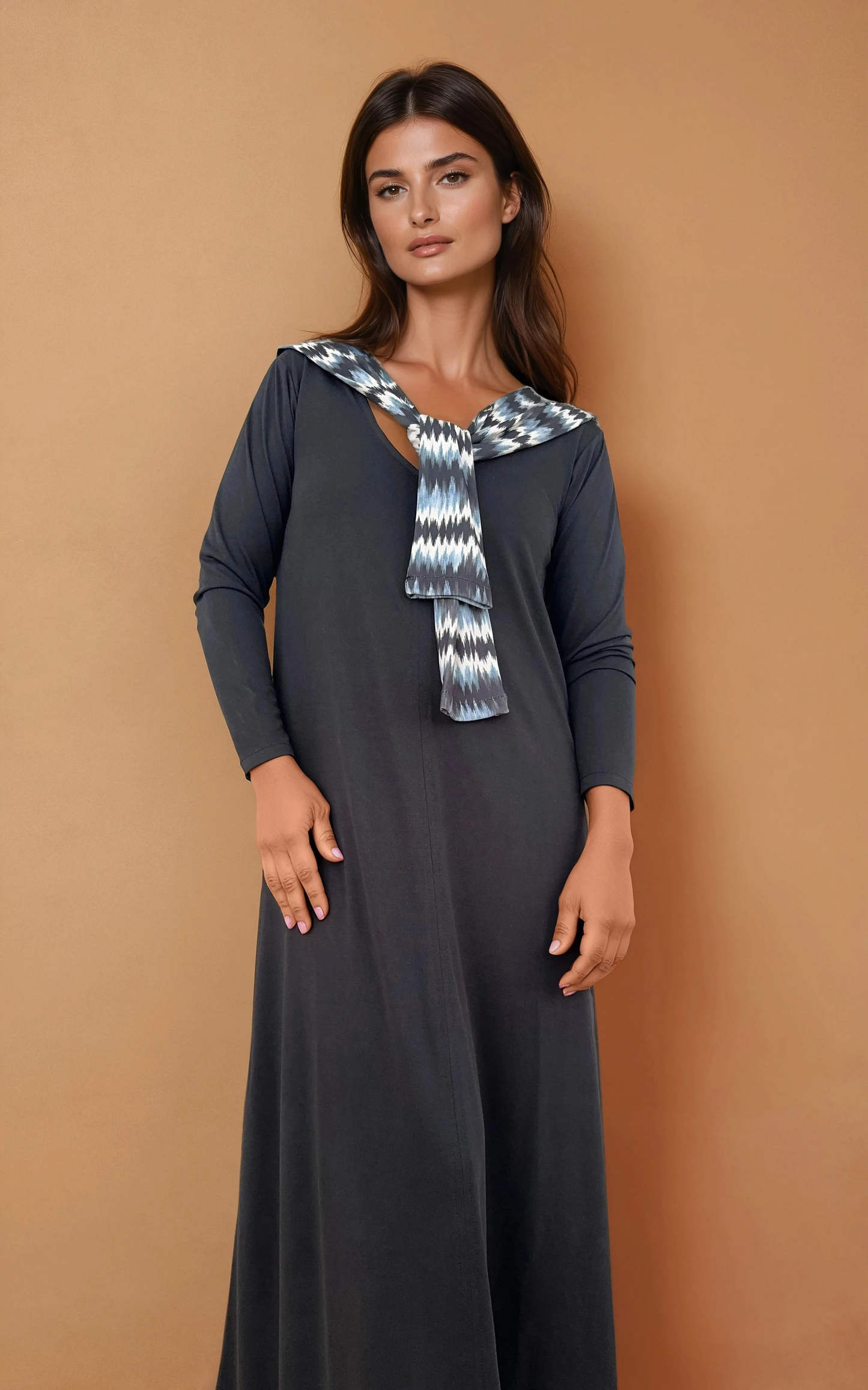 Vestido Largo LUSET estampado IKAT