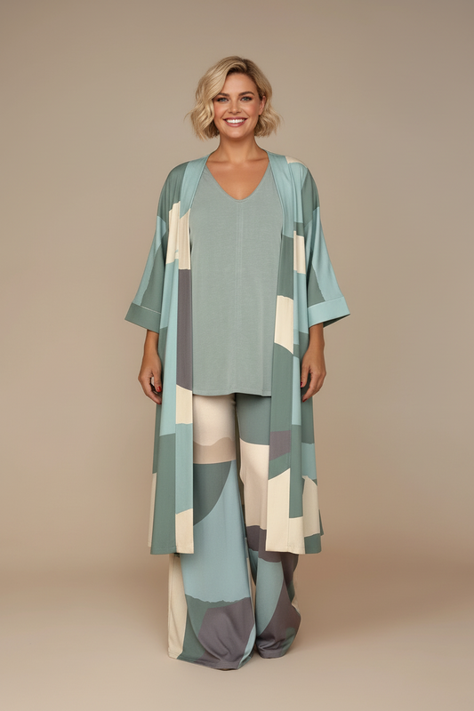 Kimono SAONA Estampado Art Agua