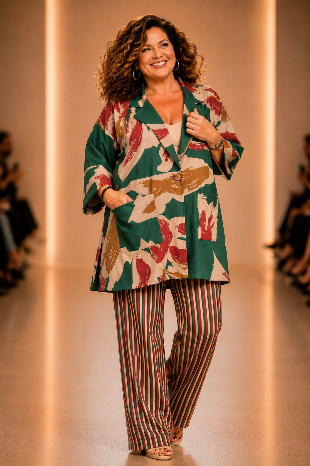 LUSET Long Dress with IKAT Print