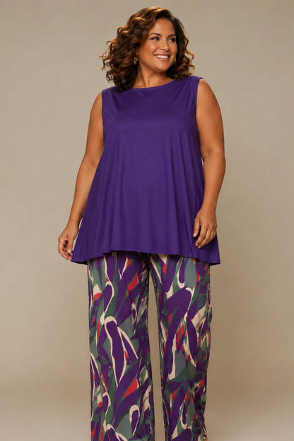 MANOLITA Trousers Geometric Curry Print