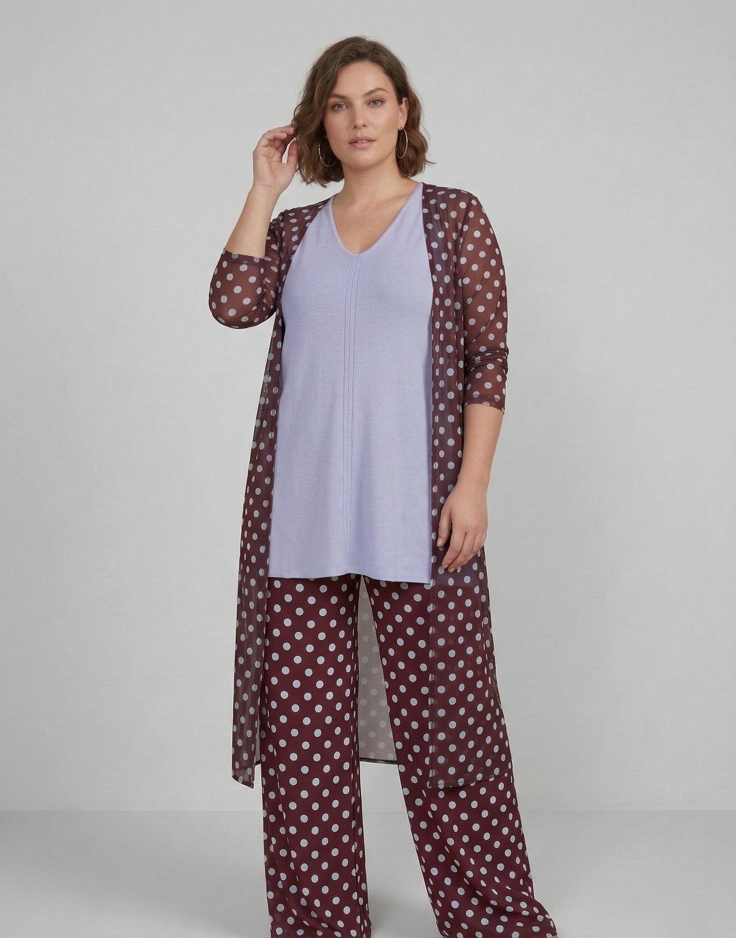 Top Largo Twist NIEVES Sin Mangas Modal Celeste