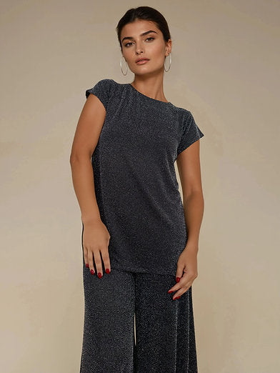 Top Evasé Manga Mini BEKSIN Malla Plata