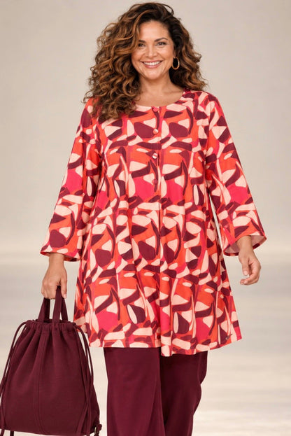 Top Evasé largo KIMMY Estampado Rocks