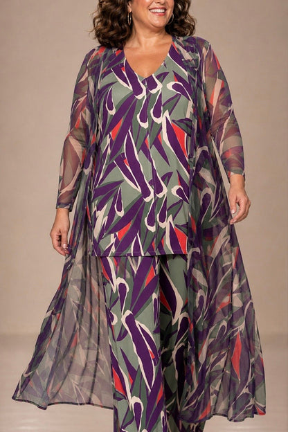 LUSET Long Dress with IKAT Print