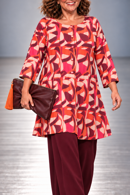 Top Evasé largo KIMMY Estampado Rocks