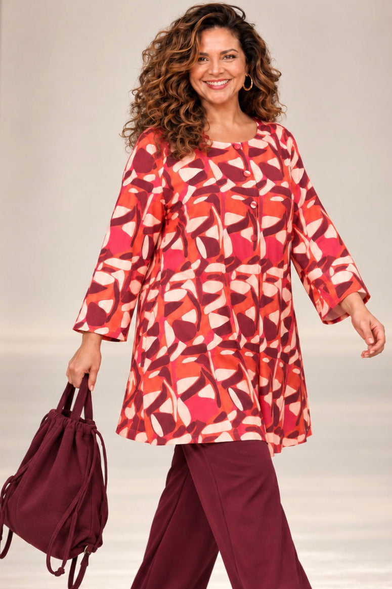 Top Evasé largo KIMMY Estampado Rocks
