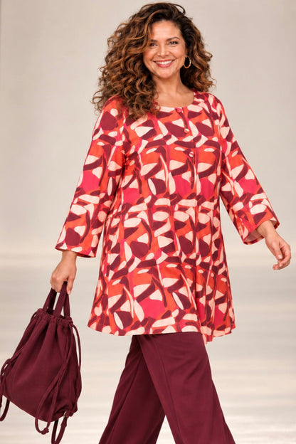 Top Evasé largo KIMMY Estampado Rocks