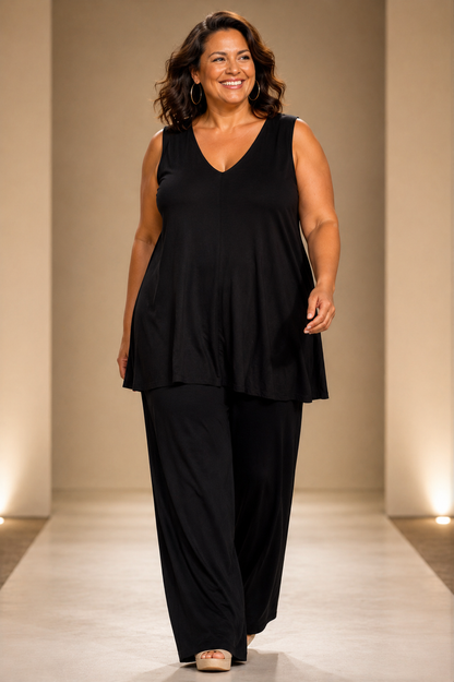 Pantalón MANOLITA Básico BambúNegro