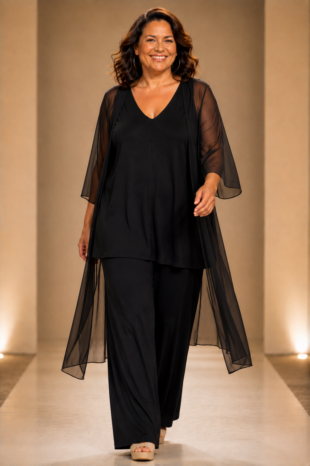 Kimono SAONA TUL Negro