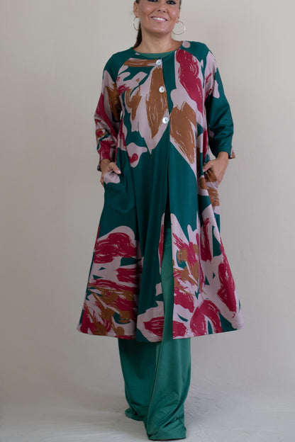 LUSET Long Dress with IKAT Print