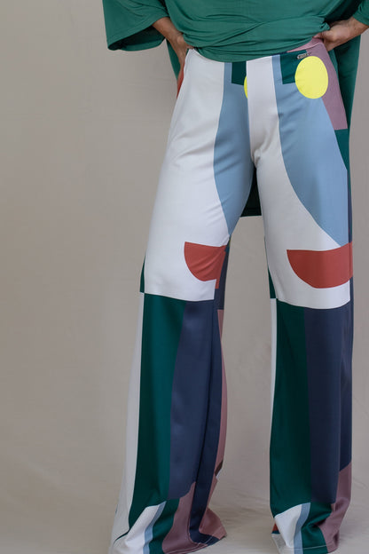Pantalón MANOLITA de Lycra Estampada Cara