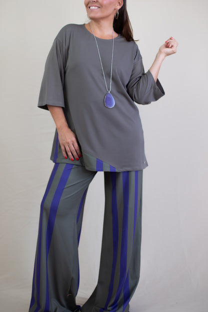 MANOLITA Trousers Geometric Curry Print