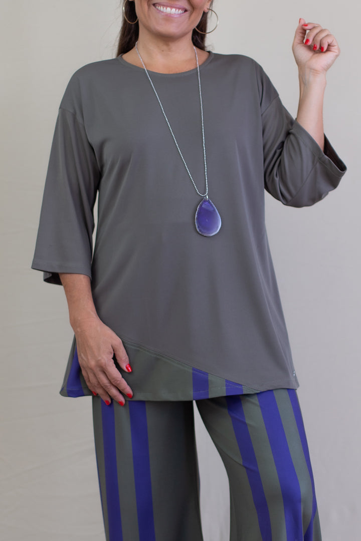 MANOLITA Trousers Geometric Curry Print