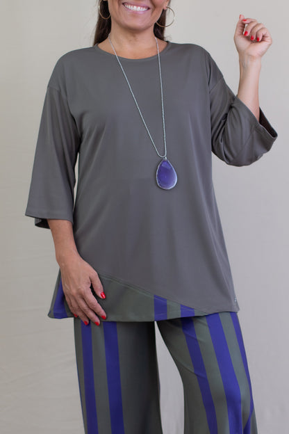 MANOLITA Trousers Geometric Curry Print