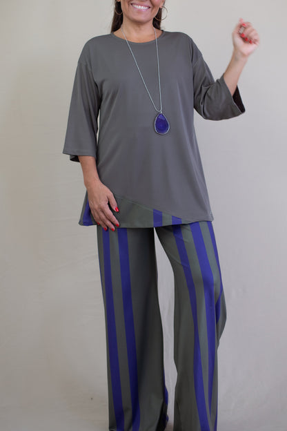 MANOLITA Trousers Geometric Curry Print