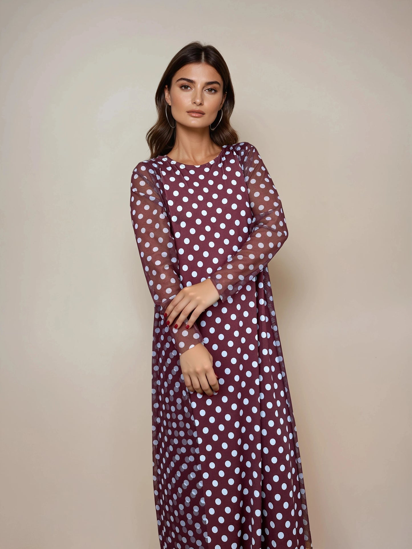 Cárdigan Ligero de Tul LULÚ Lunar Celeste Grana