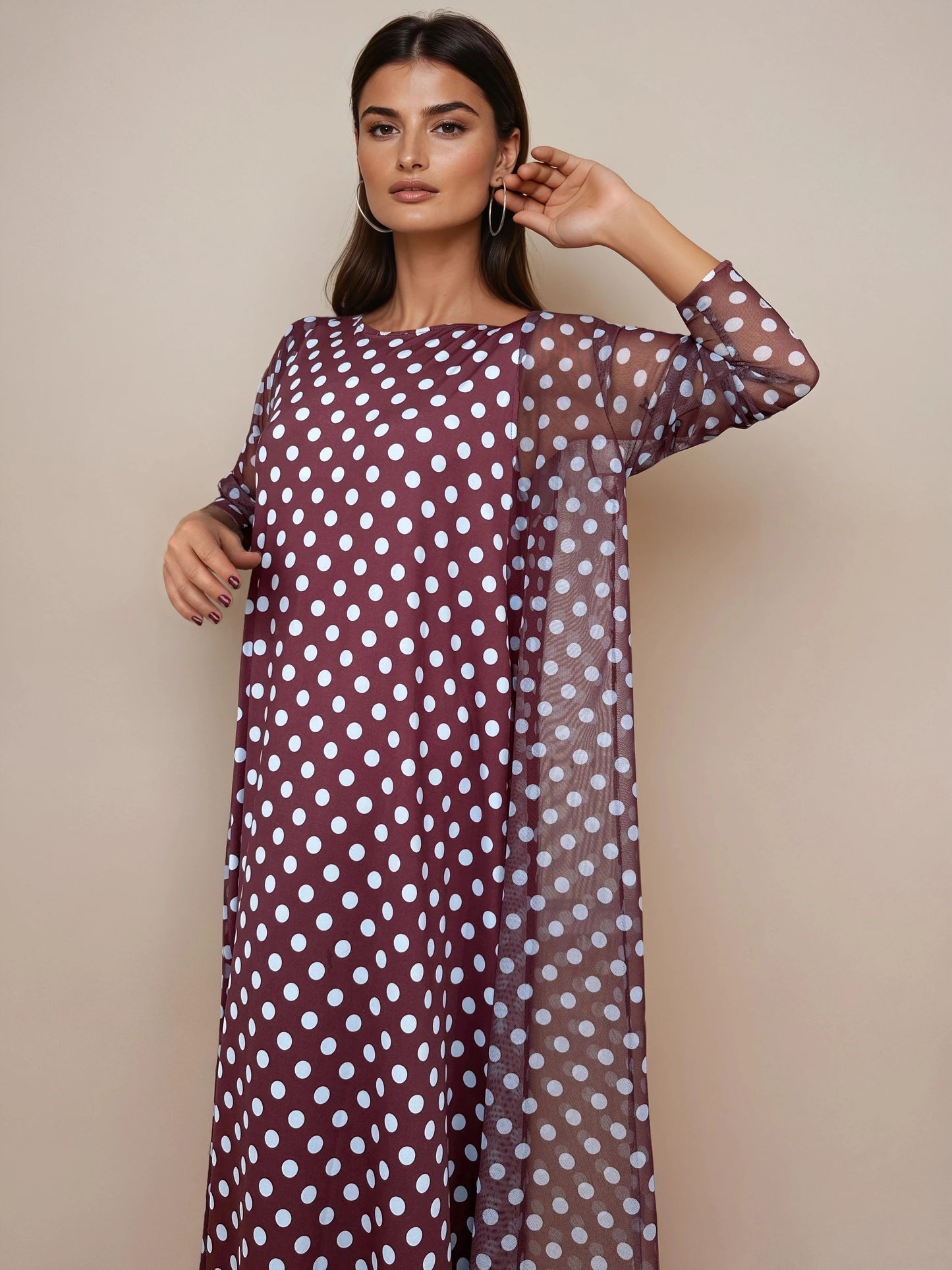 Cárdigan Ligero de Tul LULÚ Lunar Celeste Grana