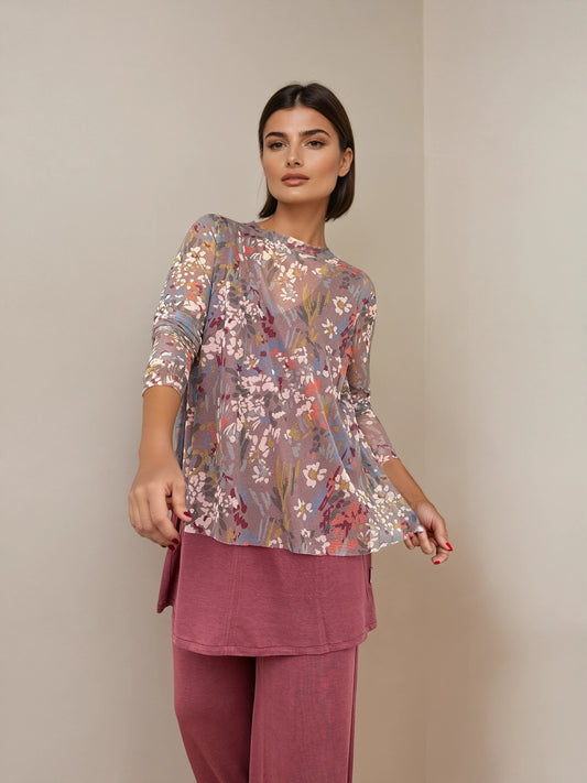 Top Evasé GEMMA Tul Botánico