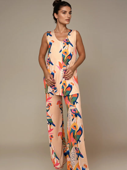 Top Largo Twist NIEVES Sin Mangas Loros