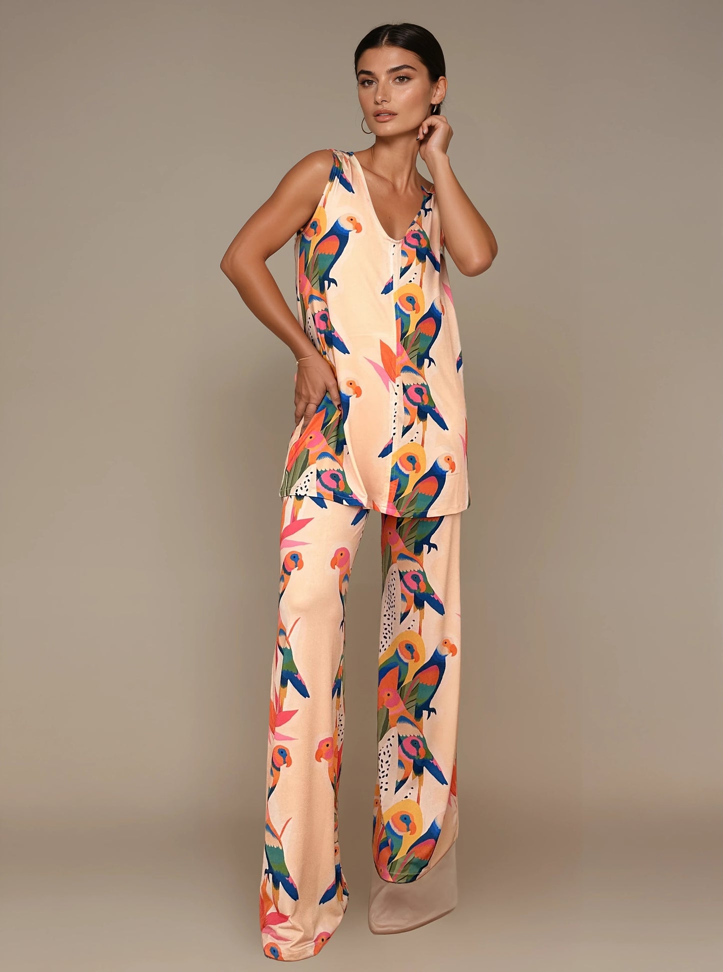 Top Largo Twist NIEVES Sin Mangas Loros