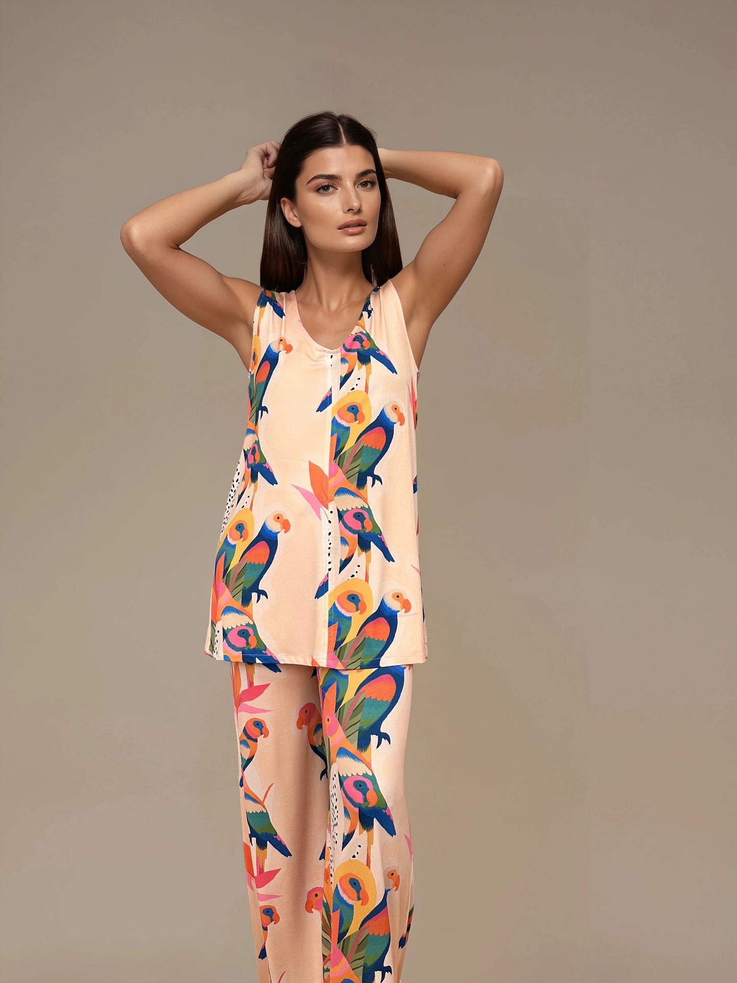 Top Largo Twist NIEVES Sin Mangas Loros