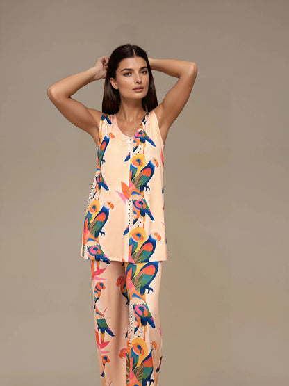 Top Largo Twist NIEVES Sin Mangas Loros