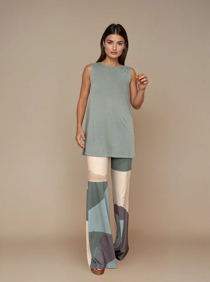 Pantalón MANOLITA Básico Artwork Agua