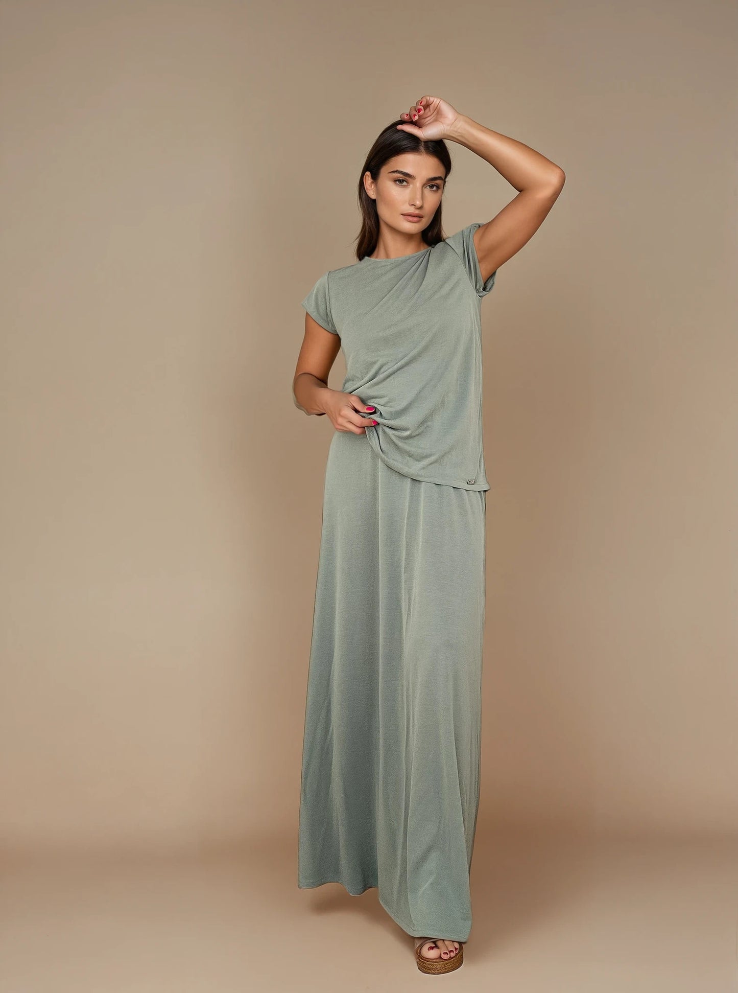 VIRI Wide Leg Flowy Mesh Trousers Black
