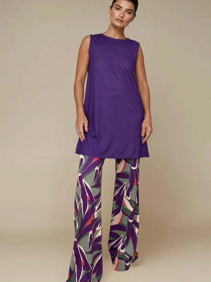 MANOLITA Trousers Geometric Curry Print