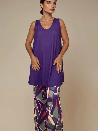 MANOLITA Trousers Geometric Curry Print