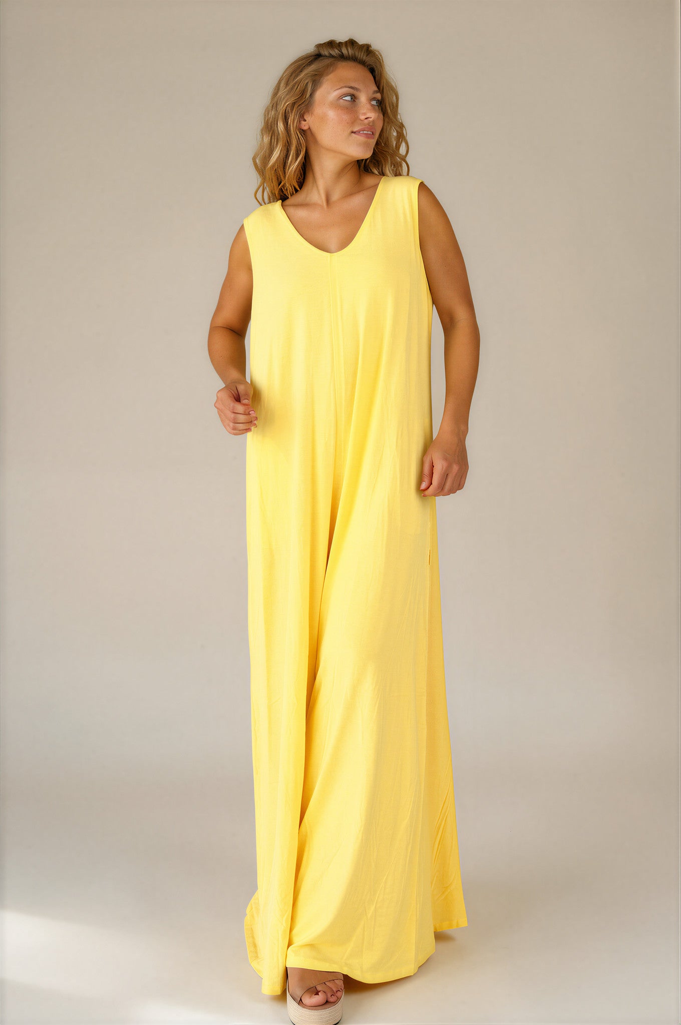 LUSET Long Dress with IKAT Print