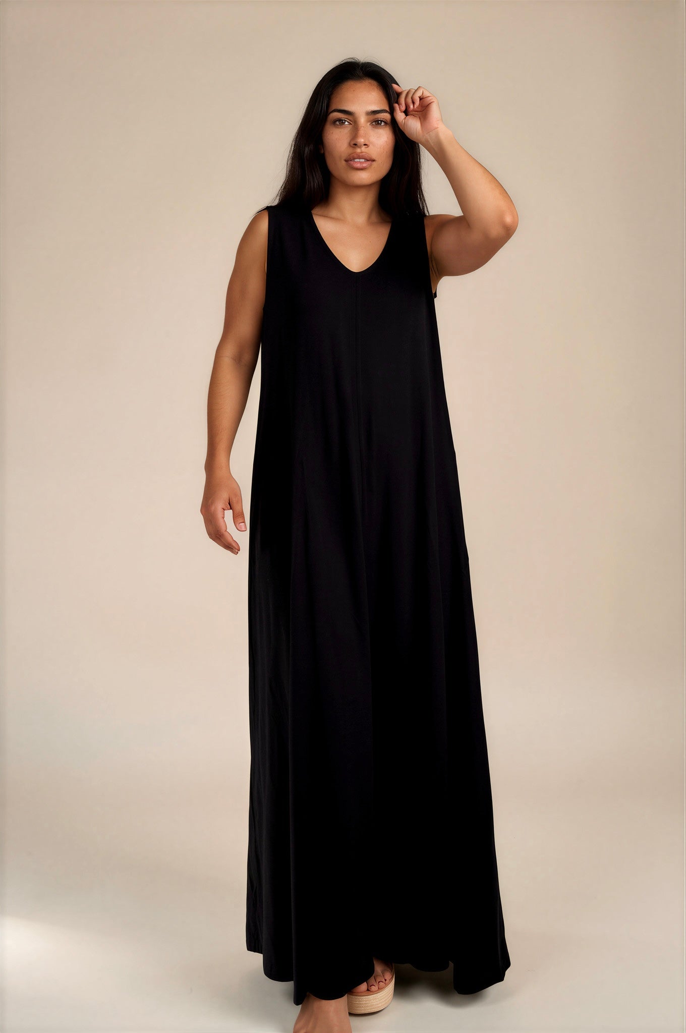 LUSET Long Dress with IKAT Print
