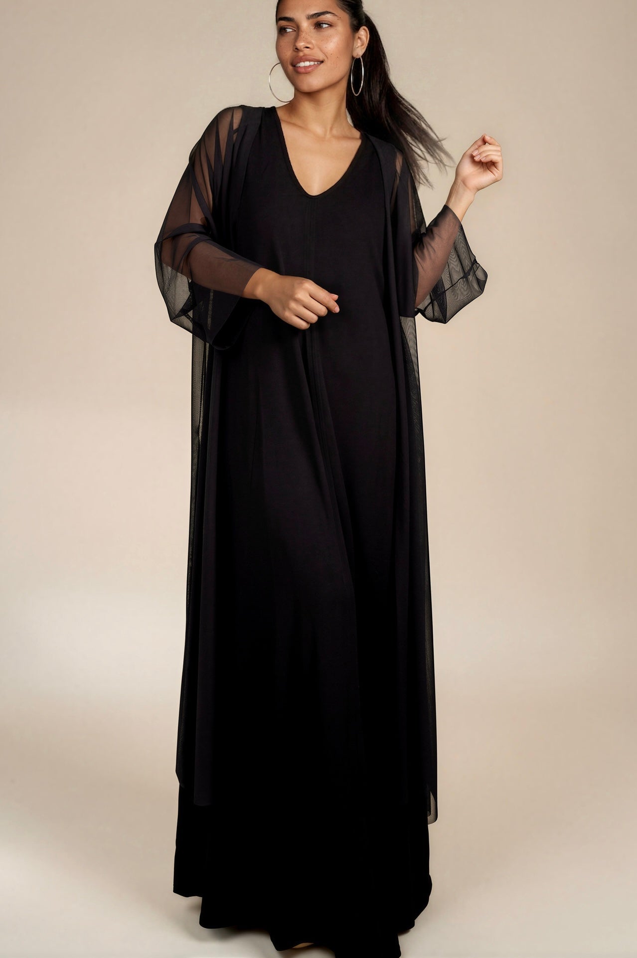 LUSET Long Dress with IKAT Print