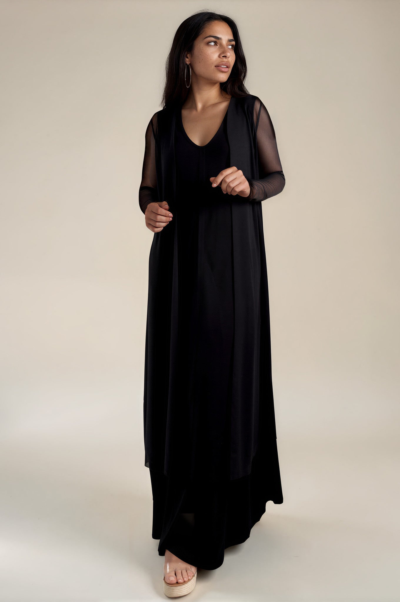 LUSET Long Dress with IKAT Print