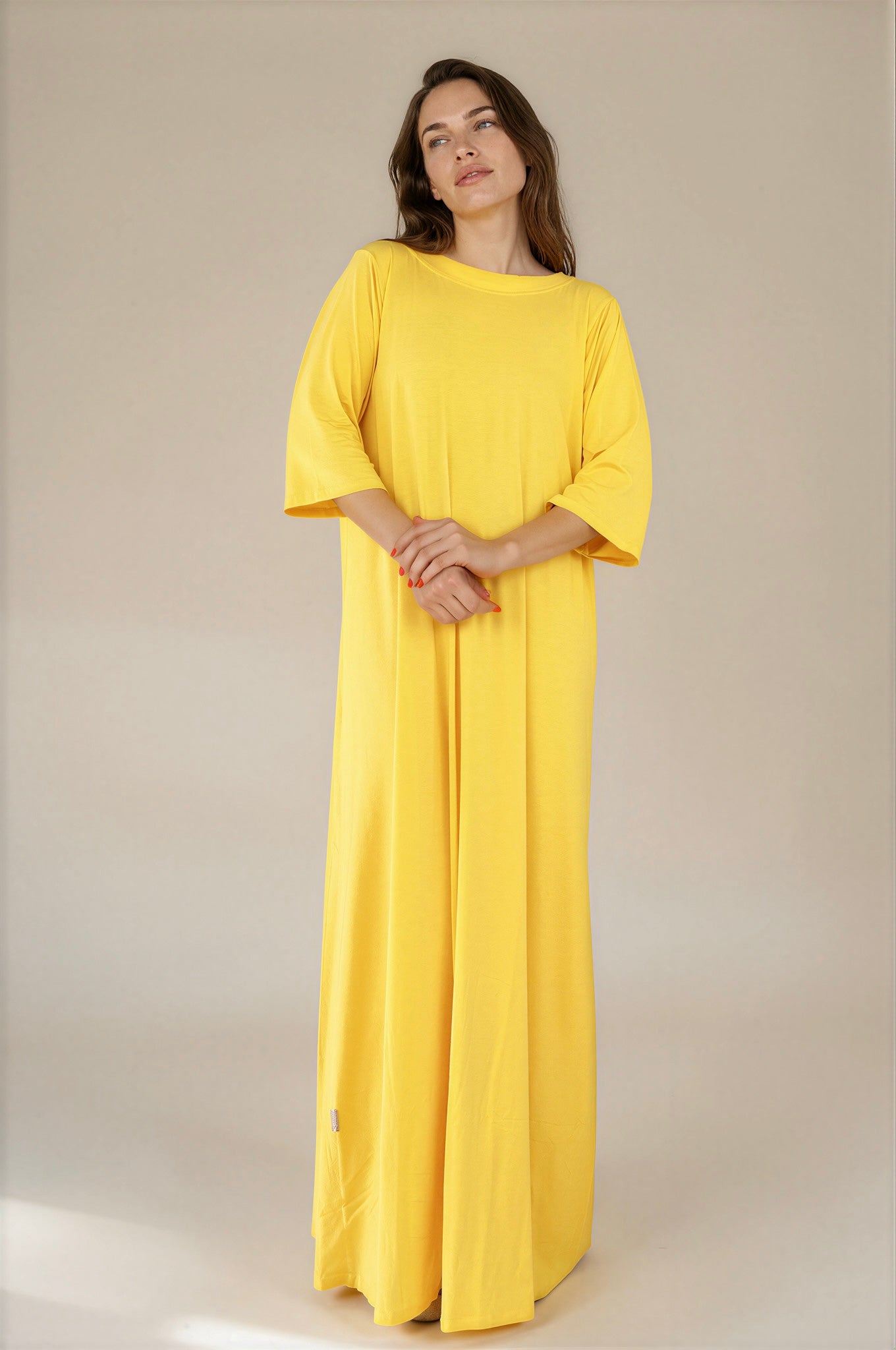 LUSET Long Dress with IKAT Print