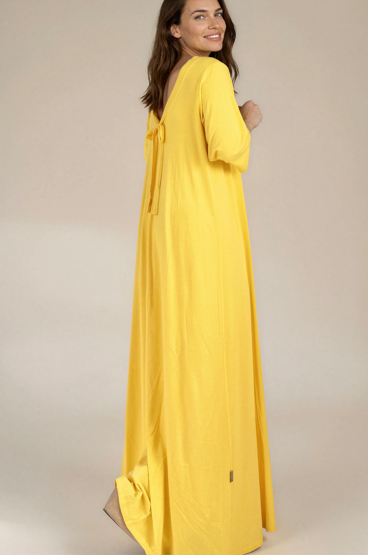 LUSET Long Dress with IKAT Print