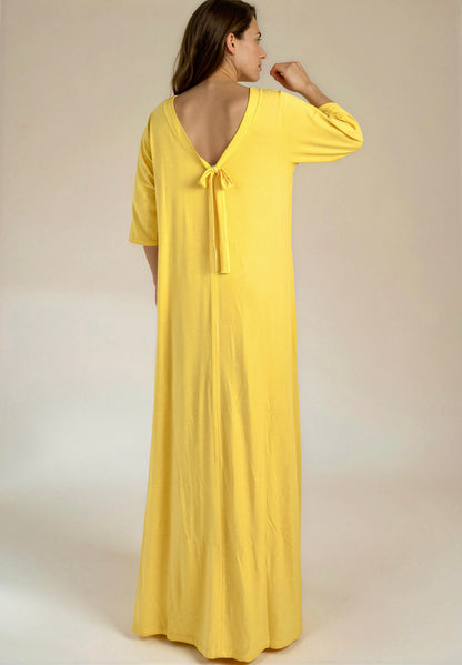 LUSET Long Dress with IKAT Print