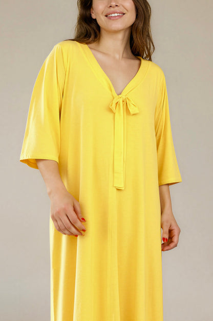 LUSET Long Dress with IKAT Print