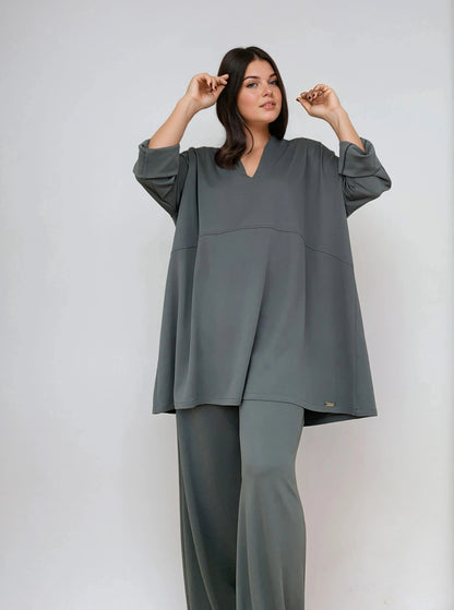 Pantalón MANOLITA de Modal Verdoso