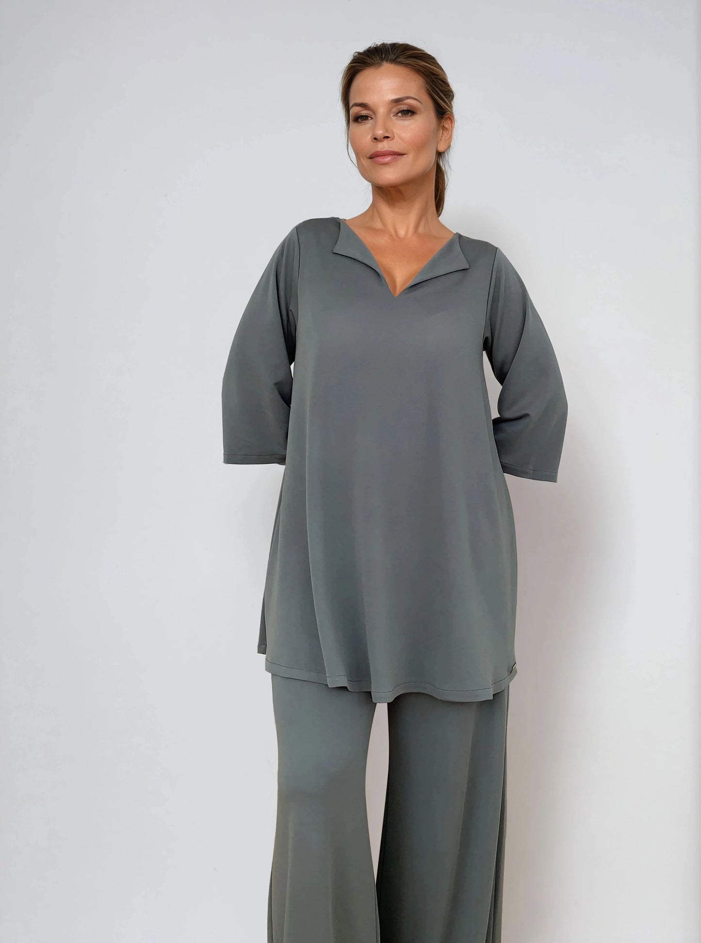 Pantalón MANOLITA de Modal Verdoso