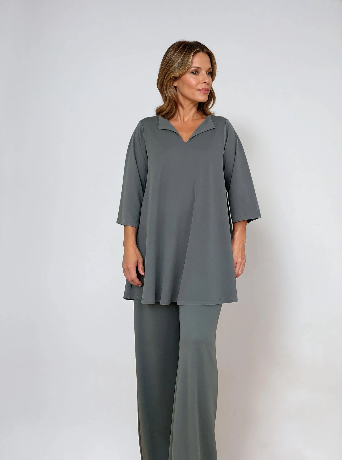 Pantalón MANOLITA de Modal Verdoso