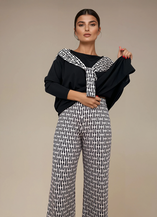 Pantalón MANOLITA Estampado Bastones