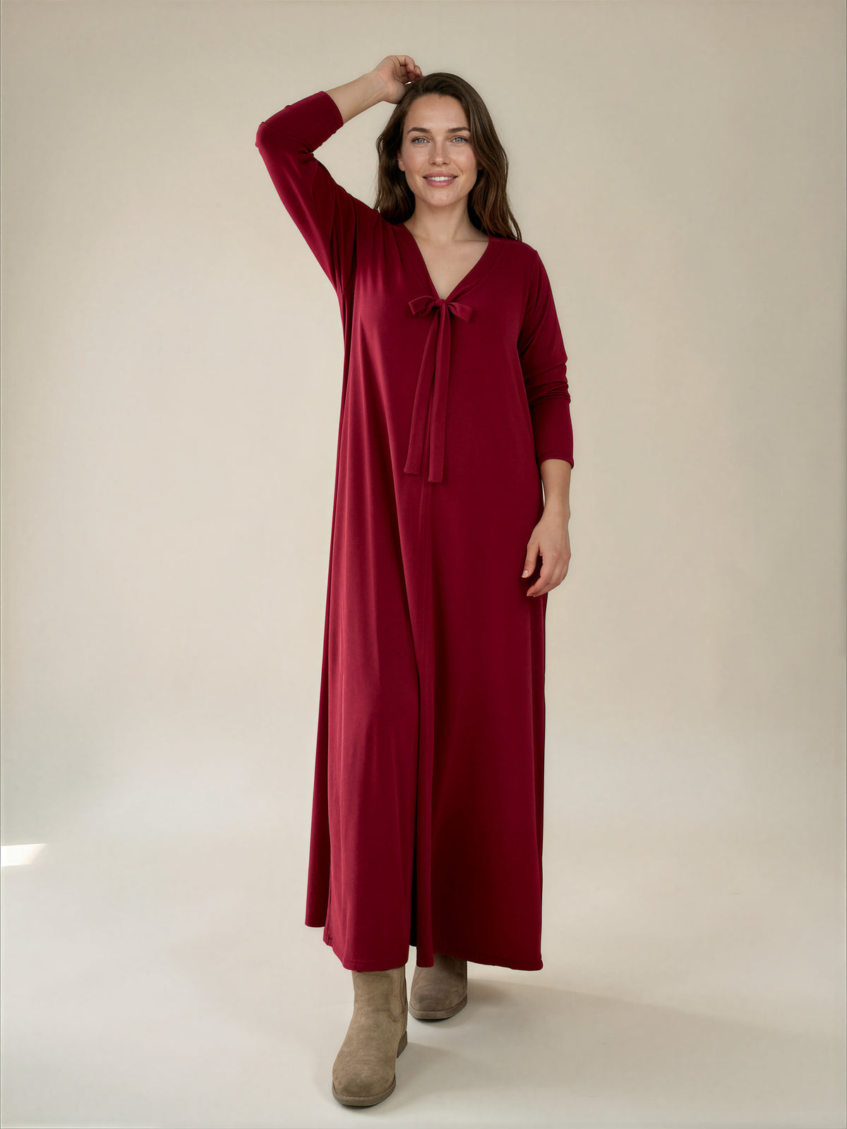 Vestido Largo GALI Granate