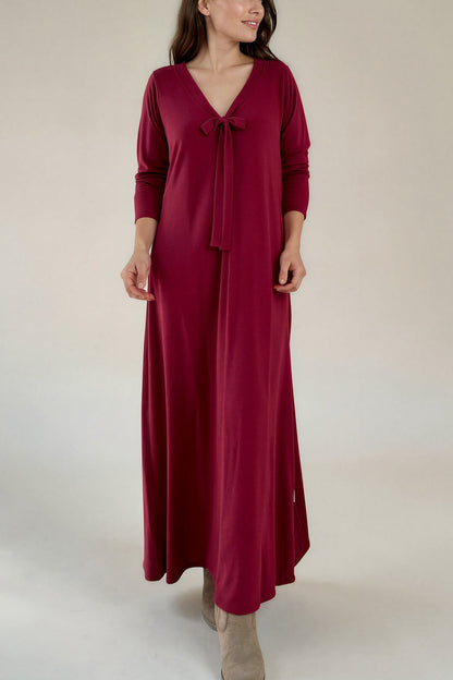 Vestido Largo GALI Granate