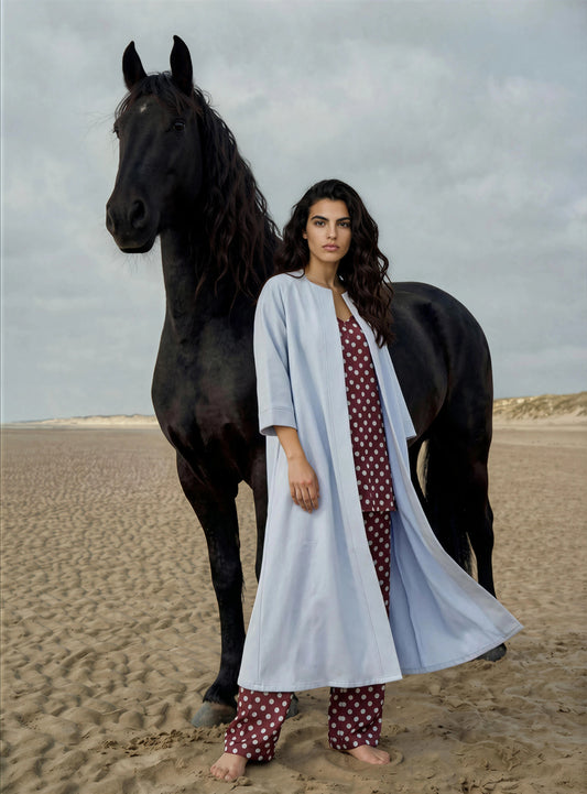 Cárdigan Evasé Entretiempo PATRI Celeste